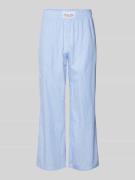 Straight leg pyjamabroek met labelpatch