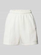 High waist sweatshorts met labelstitching, model 'SULLY'