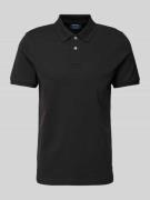 Regular fit poloshirt met knoopsluiting en labelstitching