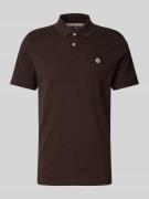 Regular fit poloshirt met knoopsluiting en labelstitching