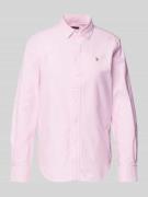 Regular fit overhemdblouse met logostitching