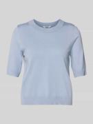 Gebreid shirt met ronde hals, model 'Carla'
