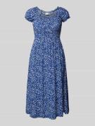 Midi-jurk van viscose in all-over look
