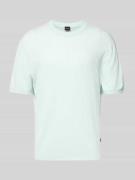 Regular fit T-shirt van een mix van linnen en katoen, model 'Ajordino'