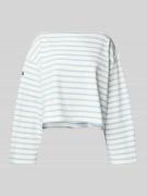 Korte gebreide pullover met boothals