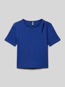 Slim fit T-shirt van katoenmix, model 'NESSA LIFE'