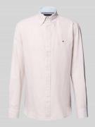 Regular fit vrijetijdsoverhemd van een mix van katoen en linnen