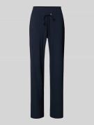 Straight fit stoffen broek met structuurmotief, model 'CANDICE'