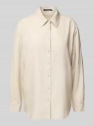 Blouse van lyocellmix met overhemdkraag