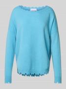 Oversized gebreide pullover met ribboorden, model 'MELA'