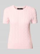 Gebreide pullover in design met korte mouwen