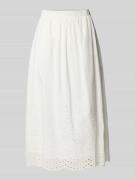 Midirok met broderie anglaise, model 'LUMA'