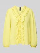 Regular fit blouse met ruches
