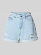 Korte jeans in destroyed-look, model 'SMILEY'