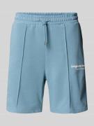 Sweatshorts met labeldetail, model 'KANE'