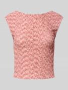 T-shirt met structuurmotief
