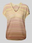 Gebreid shirt met V-hals, model 'Shani'