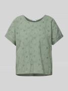 T-shirt met structuurmotief