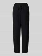 Tapered fit stoffen broek met tunnelkoord