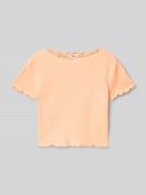 Slim fit T-shirt van puur katoen