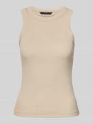 Slim fit tanktop van katoenmix, model 'SMILE CAISA'