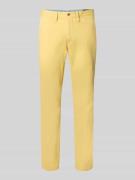 Regular fit chino met knoop- en ritssluiting
