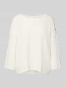 Shirt met lange mouwen en geribde ronde hals, model 'YRUKI'