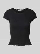 T-shirt met geschulpte zoom