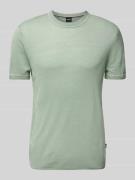 T-shirt van een mix van linnen en viscose, model 'Jiovanni'