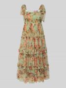 Cocktailjurk met vierkante hals