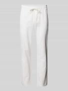 Korte stoffen broek van linnenmix, model 'LINUS'