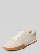 Leren sneakers met label in reliëf, model 'Carlynn'