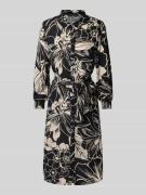 Knielange blousejurk van viscose met platte kraag