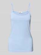 Slim fit top met bandjes van katoenmix