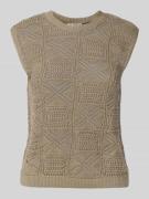 Regular fit gebreide top met ronde hals