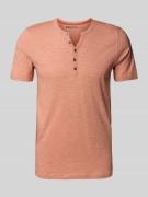 T-shirt met korte knoopsluiting
