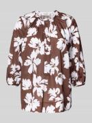 Regular fit blouse met 3/4-mouwen