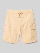 Regular fit korte cargobroek met tunnelkoord