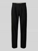 Loose fit stoffen broek met bandplooien model 'KARL'