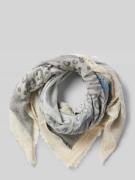 Sjaal in all-over look met franjes