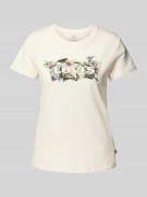 T-shirt met labelprint, model 'LILY'