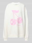 Oversized sweatshirt met motief- en statementprint