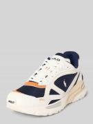 Leren sneakers met contrastgarnering, model 'TRACKSTR'