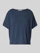 Oversized gebreid shirt van een mix van katoen en linnen