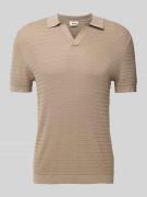 Regular fit poloshirt met V-hals, model 'BRAIAN'