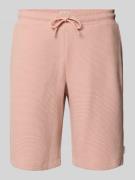 Regular fit sweatshorts met structuurmotief, model 'CASPER'