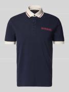 Slim fit poloshirt met labelprint