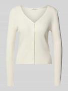 Slim fit cardigan met ribstructuur