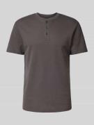 Regular fit T-shirt met wafelstructuur