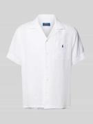 Custom fit linnen overhemd met resortkraag